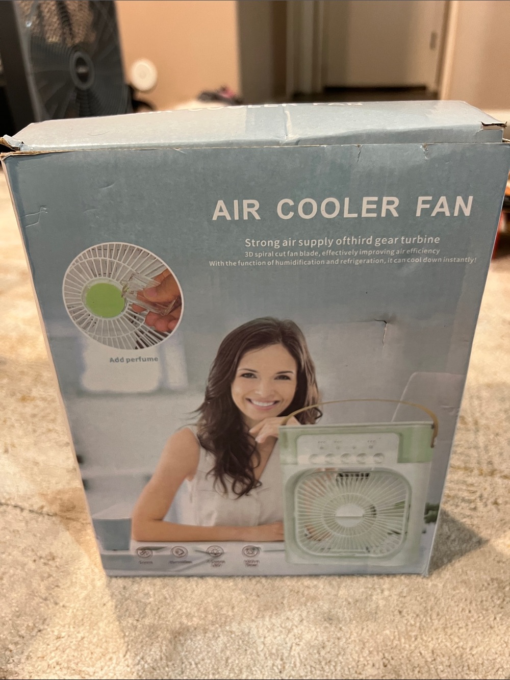 New! Portable Air Cooler Fan with a built-in humidifier camping travel z25